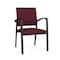 Lesro Newport Guest Chair Metal Frame, Black, OH Wine Upholstery NP1101 - alternate 1